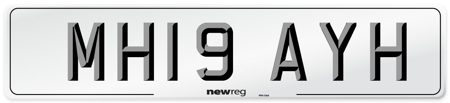 MH19 AYH Number Plate from New Reg